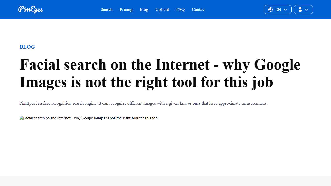 Face Search - Why Google Images Isn't the Right Tool for This | PimEyes