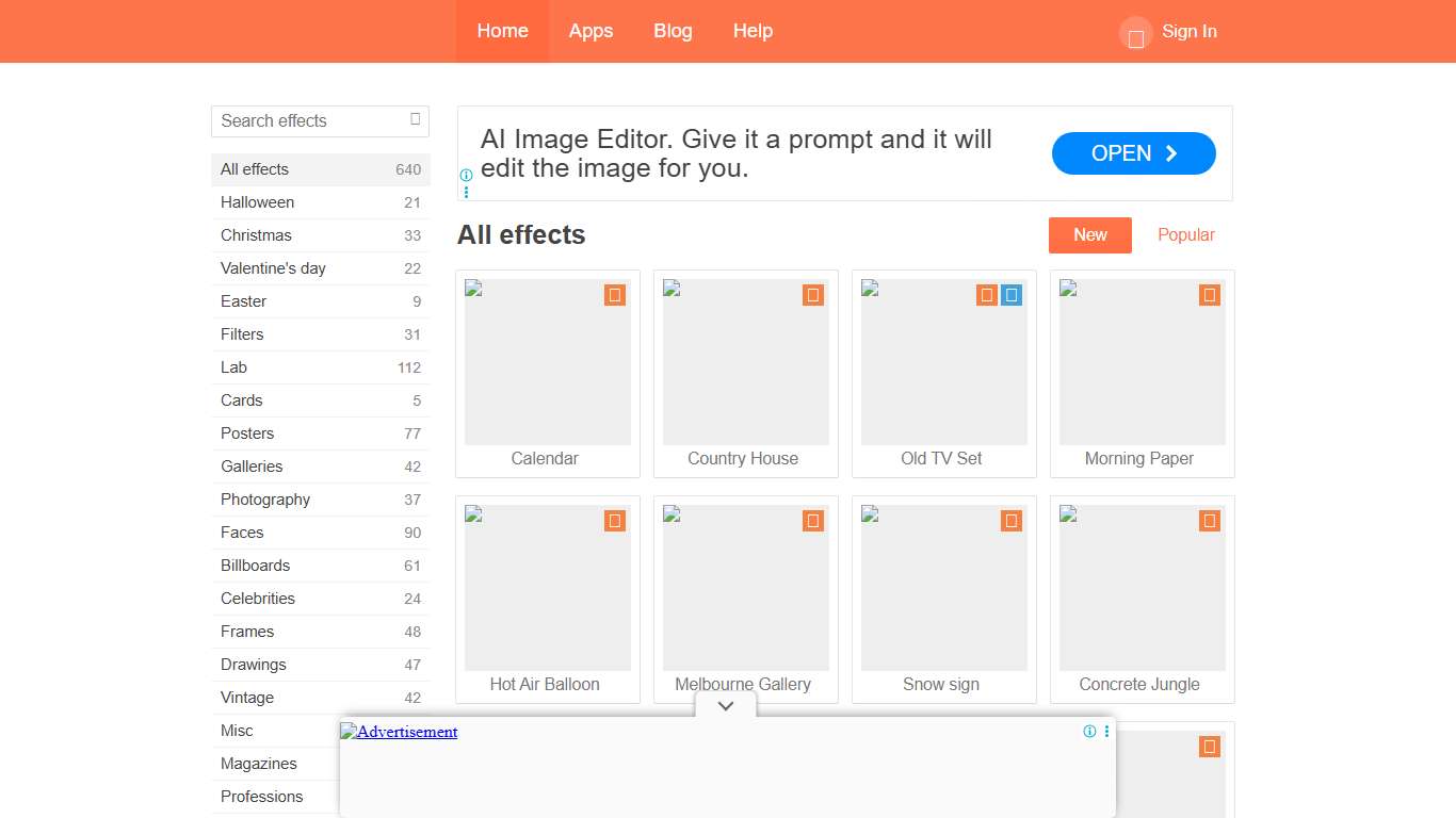 All effects - PhotoFunia: Free pic editor online with library of picture effects & photo filters