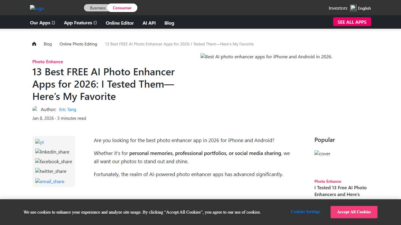 13 Best FREE AI Photo Enhancer Apps for 2026: I Tested Them—Here’s My Favorite